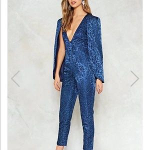 NWT Navy Pants Jumpsuit with  Cape